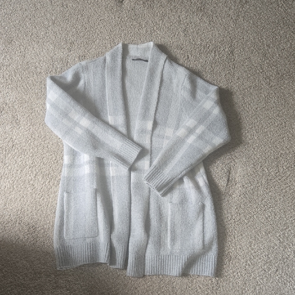 Cyrus Cozy Open-Front White Women's Cardigan Sweater